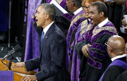 Obama eulogy focuses on God's grace, race relations & gun control 