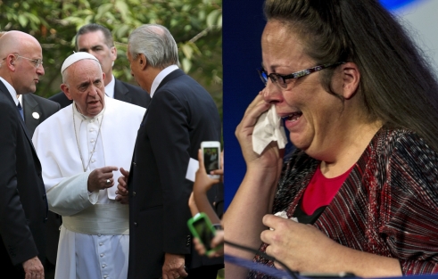 After meeting Kim Davis, Pope Francis says 'conscientious objection' appropriate for government officials