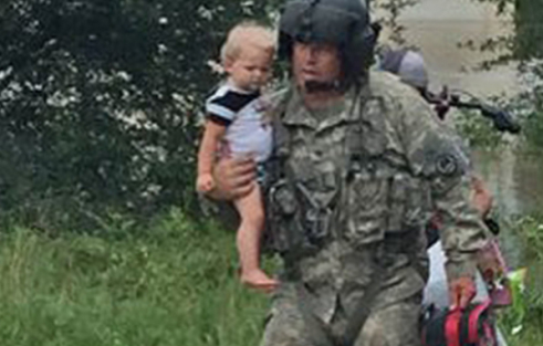 Louisiana Army National Guardsman after rescuing toddler: 'The water was everywhere, but in my arms she knew she was safe'