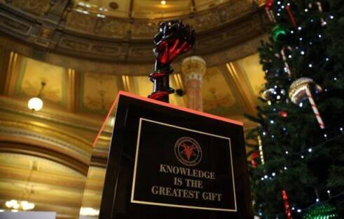 Satanic Temple hails Satan as 'hero' in Garden of Eden display at Illinois capitol for Christmas